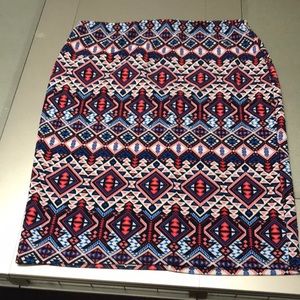 Aztec bodycon skirt